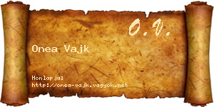 Onea Vajk névjegykártya